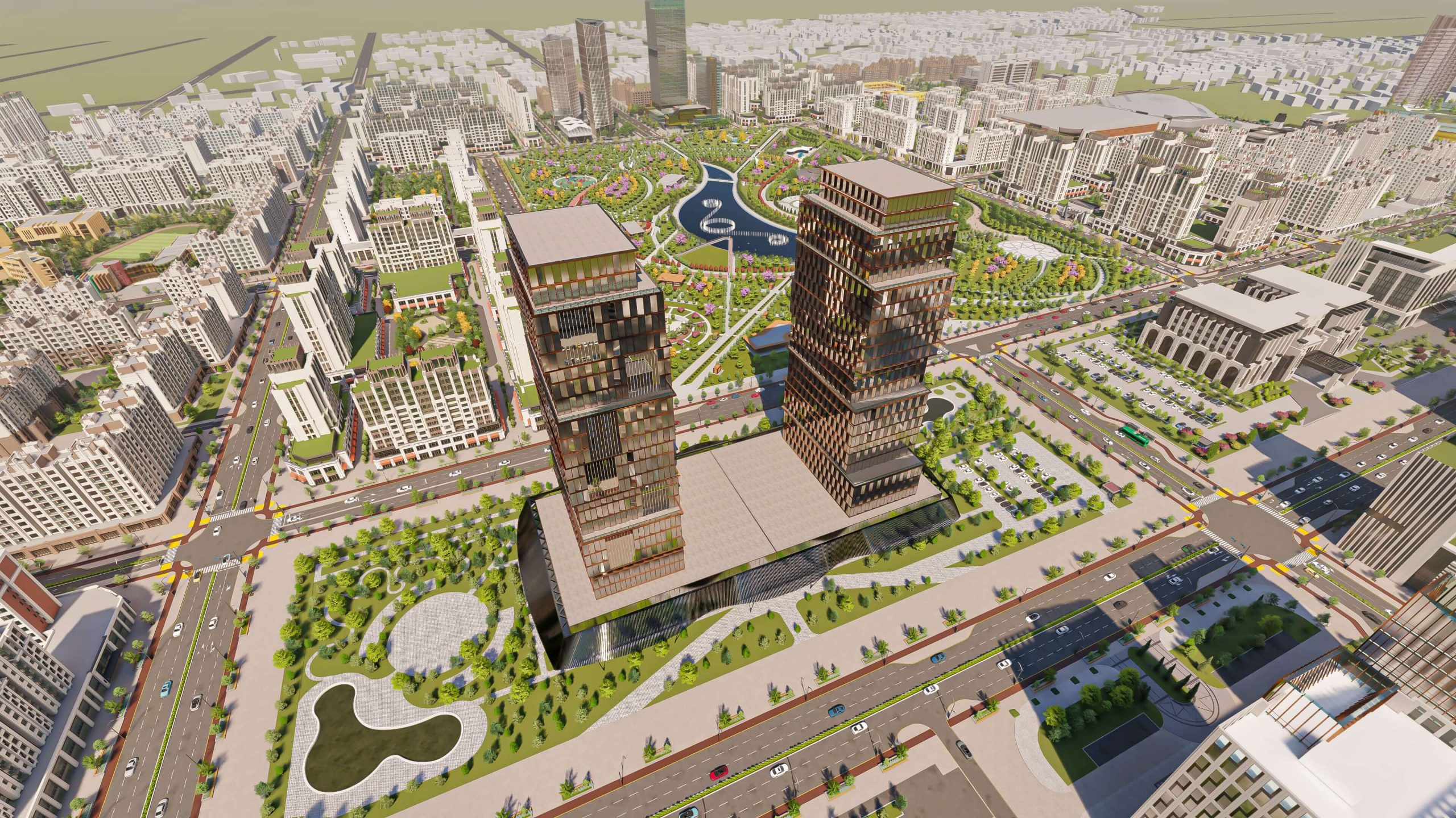 Здание Nurafshon City  строительной дирекции